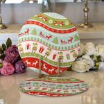 - Supla2li-3050-Gorsel1 - Realhomes Realhomes Renkli Yılbaşı Motifleri Modern 2'li Yuvarlak Servis Altlığı - Supla Realhomes