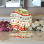 - Supla2li-3050-Gorsel3 - Realhomes Realhomes Renkli Yılbaşı Motifleri Modern 2'li Yuvarlak Servis Altlığı - Supla Realhomes