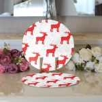 Realhomes Özel Tasarımlı Dijital Baskılı Modern 2'li Yuvarlak Servis Altlığı - Supla Realhomes