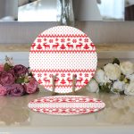 Realhomes Özel Tasarımlı Dijital Baskılı Modern 2'li Yuvarlak Servis Altlığı - Supla Realhomes