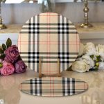 - Supla2li-3078-Gorsel1 - Realhomes Realhomes Krem Zeminli Ekose Desenli Modern 2'li Yuvarlak Servis Altlığı - Supla Realhomes