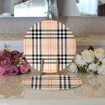 - Supla2li-3078-Gorsel3 - Realhomes Realhomes Krem Zeminli Ekose Desenli Modern 2'li Yuvarlak Servis Altlığı - Supla Realhomes