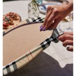 - Supla2li-3078-Gorsel4 - Realhomes Realhomes Krem Zeminli Ekose Desenli Modern 2'li Yuvarlak Servis Altlığı - Supla Realhomes