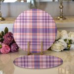 - Supla2li-3086-Gorsel1 - Realhomes Realhomes Lila Ekose Desenli Modern 2'li Yuvarlak Servis Altlığı - Supla Realhomes