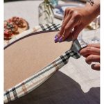 Realhomes Krem Renkte Ekose Desenli Modern 2'li Yuvarlak Servis Altlığı - Supla Realhomes