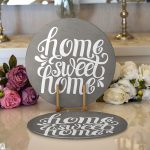 - Supla2li-309-Gorsel1 - Realhomes Realhomes Home Sweet Home Dijital Baskılı Modern 2'li Yuvarlak Servis Altlığı - Supla Realhomes