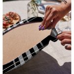 - Supla2li-3090-Gorsel4 - Realhomes Realhomes Siyah Beyaz Ekose Desenli Modern 2'li Yuvarlak Servis Altlığı - Supla Realhomes