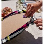 - Supla2li-3091-Gorsel4 - Realhomes  Realhomes Siyah Sarı Pembe Ekose Desenli Dijital Baskılı Modern 2'li Yuvarlak Servis Altlığı - Supla Realhomes