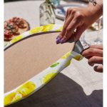 Realhomes Beyaz Zeminde Limonlar Desenli Dijital Baskılı Modern 2'li Yuvarlak Servis Altlığı - Supla Realhomes