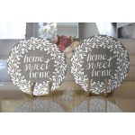 Realhomes Home Sweet Home Dijital Baskılı Modern 2'li Yuvarlak Servis Altlığı - Supla Realhomes