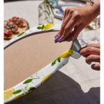 Realhomes Limon Desenli İlkbahar Renkleri Dijital Baksılı Modern 2'li Yuvarlak Servis Altlığı - Supla Realhomes