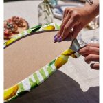 Realhomes Yeşil Zeminli 3 Boyutlu Limon Desenli Dijital Baskılı Modern 2'li Yuvarlak Servis Altlığı - Supla Realhomes