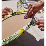 - Supla2li-3105-Gorsel4 - Realhomes  Realhomes Limon Yaprakları Desenli Dijital Baskılı Modern 2'li Yuvarlak Servis Altlığı - Supla Realhomes