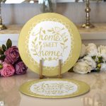 - Supla2li-311-Gorsel1 - Realhomes  Realhomes Home Sweet Home Dijital Baskılı Modern 2'li Yuvarlak Servis Altlığı - Supla Realhomes