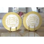 - Supla2li-311-Gorsel2 - Realhomes  Realhomes Home Sweet Home Dijital Baskılı Modern 2'li Yuvarlak Servis Altlığı - Supla Realhomes