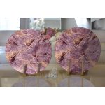 - Supla2li-3121-Gorsel2 - Realhomes  Realhomes Altın Yaldızlı Mermer Desenli Dijital Baskılı Modern 2'li Yuvarlak Servis Altlığı - Supla Realhomes