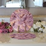 - Supla2li-3121-Gorsel3 - Realhomes  Realhomes Altın Yaldızlı Mermer Desenli Dijital Baskılı Modern 2'li Yuvarlak Servis Altlığı - Supla Realhomes