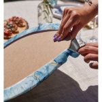 - Supla2li-3129-Gorsel4 - Realhomes  Realhomes Mavi Renkli Mermer Desenli Dijital Baskılı Modern 2'li Yuvarlak Servis Altlığı - Supla Realhomes