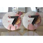 - Supla2li-3138-Gorsel2 - Realhomes Realhomes Modern Üçgen Mermer Desenli 3D Dijital Baskılı 2'li Yuvarlak Servis Altlığı - Supla Realhomes