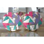 Realhomes Geometrik Şekilli Mermer Dijital Baskılı Modern 2'li Yuvarlak Servis Altlığı - Supla Realhomes