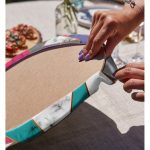 Realhomes Geometrik Şekilli Mermer Dijital Baskılı Modern 2'li Yuvarlak Servis Altlığı - Supla Realhomes