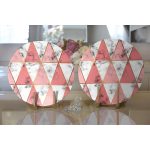 Realhomes Geometrik Üçgen Şekilli Mermer Desenli Modern 2'li Yuvarlak Servis Altlığı - Supla Realhomes