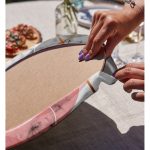 Realhomes Geometrik Mermer Desenli Dijital Baskılı Modern 2'li Yuvarlak Servis Altlığı - Supla Realhomes