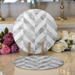 - Supla2li-3152-Gorsel1 - Realhomes Realhomes Geometrik Desenli Mermer Zeminli Modern 2'li Yuvarlak Servis Altlığı - Supla Realhomes