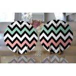 - Supla2li-3154-Gorsel2 - Realhomes  Realhomes Pembe Mavi Geometrik Mermer Zeminli Dijital Baskılı Modern 2'li Yuvarlak Servis Altlığı - Supla Realhomes