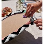 - Supla2li-3154-Gorsel4 - Realhomes  Realhomes Pembe Mavi Geometrik Mermer Zeminli Dijital Baskılı Modern 2'li Yuvarlak Servis Altlığı - Supla Realhomes