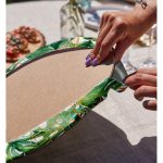 Realhomes Amazon Yaprakları Dijital Baskılı Modern 2'li Yuvarlak Servis Altlığı - Supla Realhomes