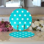 - Supla2li-316-Gorsel3 - Realhomes  Realhomes Modern Yıldız Desenli Dijital Baskılı 2'li Yuvarlak Servis Altlığı - Supla Realhomes