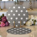 Realhomes Yıldız Desenli Dijital Baskılı Modern 2'li Yuvarlak Servis Altlığı - Supla Realhomes