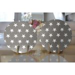 Realhomes Yıldız Desenli Dijital Baskılı Modern 2'li Yuvarlak Servis Altlığı - Supla Realhomes