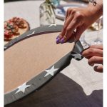 Realhomes Yıldız Desenli Dijital Baskılı Modern 2'li Yuvarlak Servis Altlığı - Supla Realhomes