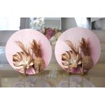 Realhomes 3D Yaprak ve Ananas Desenli Özel Tasarım Modern 2'li Yuvarlak Servis Altlığı - Supla Realhomes