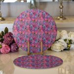 - Supla2li-3176-Gorsel1 - Realhomes Realhomes Geometrik Pudra Renkler Modern Tasarımlı 2'li Yuvarlak Servis Altlığı - Supla Realhomes