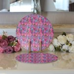 - Supla2li-3176-Gorsel3 - Realhomes Realhomes Geometrik Pudra Renkler Modern Tasarımlı 2'li Yuvarlak Servis Altlığı - Supla Realhomes