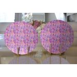 - Supla2li-3179-Gorsel2 - Realhomes Realhomes Geometrik Açık Pudra Renkli Modern 2'li Yuvarlak Servis Altlığı - Supla Realhomes