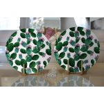 - Supla2li-3198-Gorsel2 - Realhomes Realhomes Kaktüs Desenli Watercolor Renkli Modern 2'li Yuvarlak Servis Altlığı - Supla Realhomes