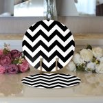 - Supla2li-321-Gorsel3 - Realhomes Realhomes Modern Zigzag Desenli Dijital Baskılı 2'li Yuvarlak Servis Altlığı - Supla Realhomes