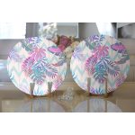 - Supla2li-3210-Gorsel2 - Realhomes Realhomes Pudra Zeminli Geometrik Palmiye Yaprakları Modern 2'li Yuvarlak Servis Altlığı - Supla Realhomes