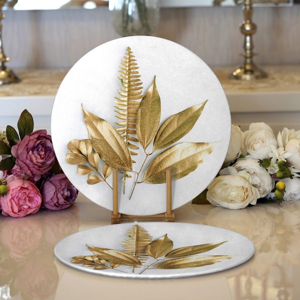 - Supla2li-3211-Gorsel1 - Realhomes  Realhomes Soft Renkli Onedraw Çizimli Dijital Baskılı Modern 2'li Yuvarlak Servis Altlığı - Supla Realhomes