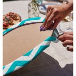 Realhomes Zigzag Desen Dijital Baskılı Modern 2'li Yuvarlak Servis Altlığı - Supla Realhomes