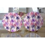 Realhomes Pudra Renkler Ananas Desenli Özel Tasarım Modern 2'li Yuvarlak Servis Altlığı - Supla Realhomes