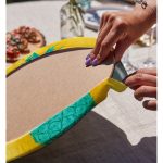 - Supla2li-3234-Gorsel4 - Realhomes Realhomes Sarı Zeminli Ananas Detaylı Modern 2'li Yuvarlak Servis Altlığı - Supla Realhomes