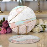 - Supla2li-3237-Gorsel1 - Realhomes  Realhomes Geometrik Şekiili Mermer Desenleri Modern 2'li Yuvarlak Servis Altlığı - Supla Realhomes