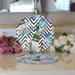 - Supla2li-3238-Gorsel3 - Realhomes Realhomes Zigzag Zeminli Yaz Egzotiği Özel Tasarımlı Modern 2'li Yuvarlak Servis Altlığı - Supla Realhomes