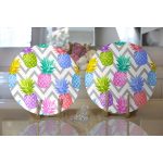 - Supla2li-3240-Gorsel2 - Realhomes Realhomes Gri Zigzag Desenli Ananaslar Modern 2'li Yuvarlak Servis Altlığı - Supla Realhomes