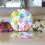 - Supla2li-3240-Gorsel3 - Realhomes Realhomes Gri Zigzag Desenli Ananaslar Modern 2'li Yuvarlak Servis Altlığı - Supla Realhomes